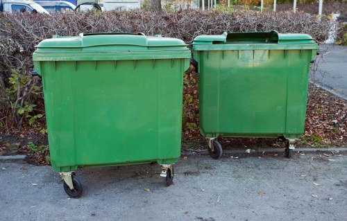 Residential skip being delivered to a Muswell Hill home